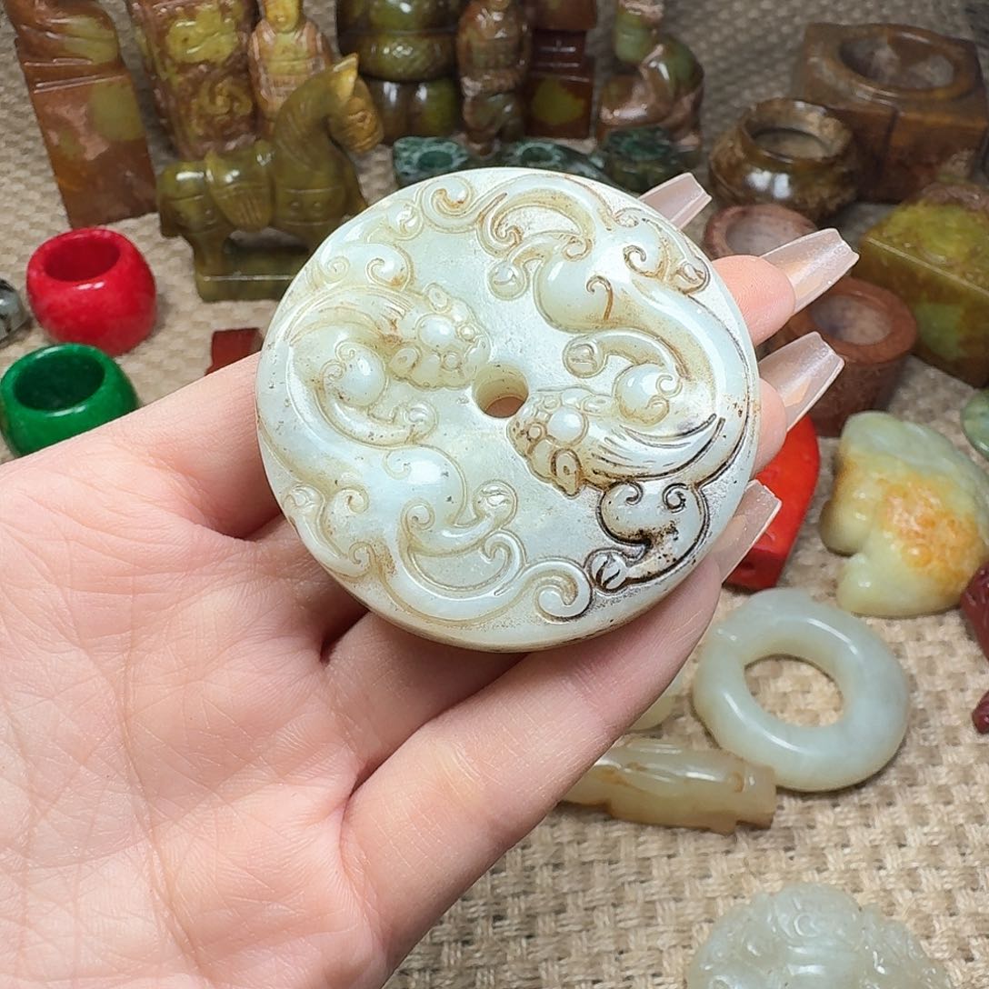 白玉菩提吊坠挂件