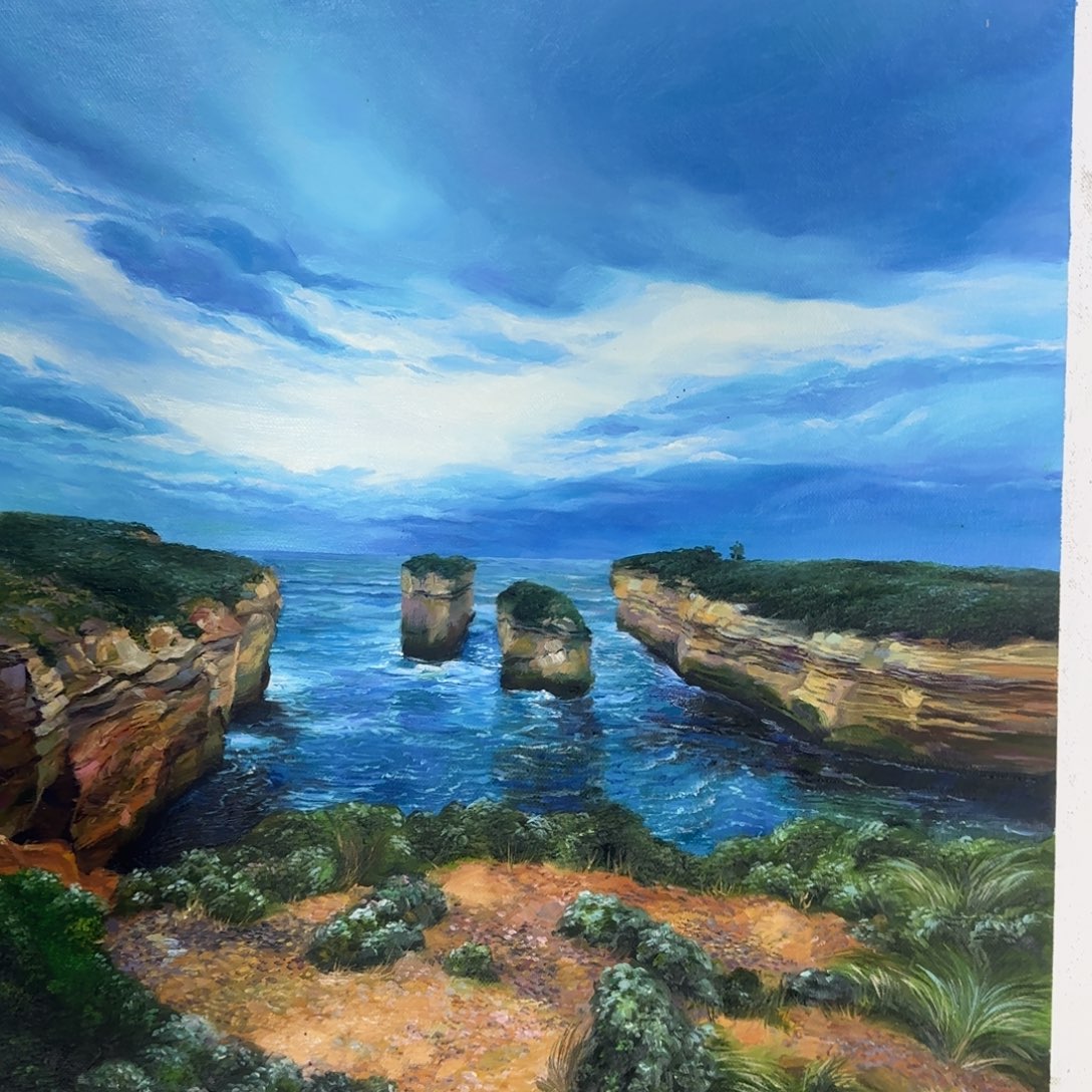 油画一起加油努力