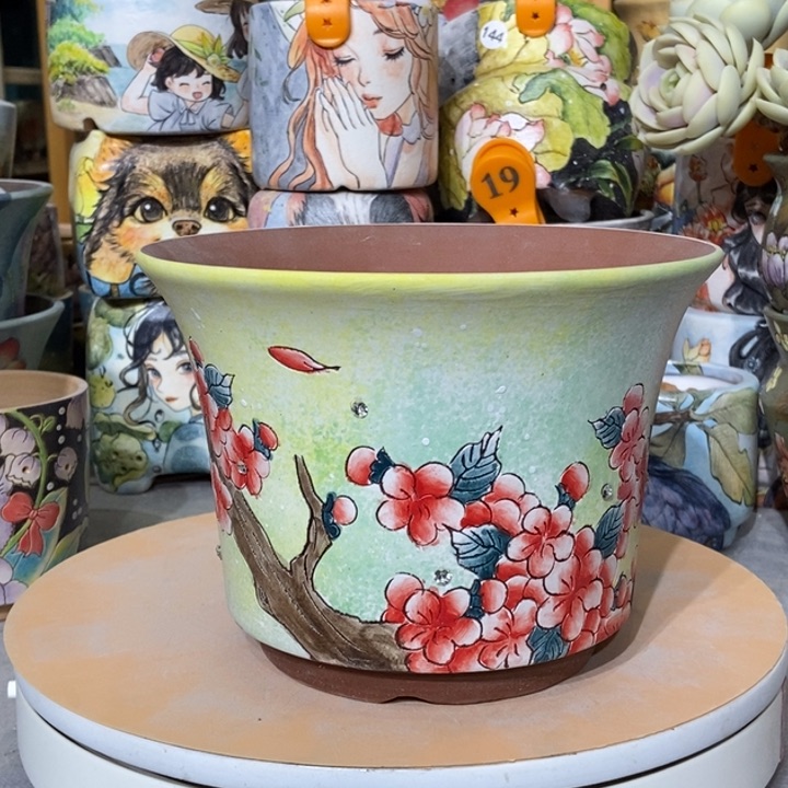 红陶景德镇艺术手绘作品