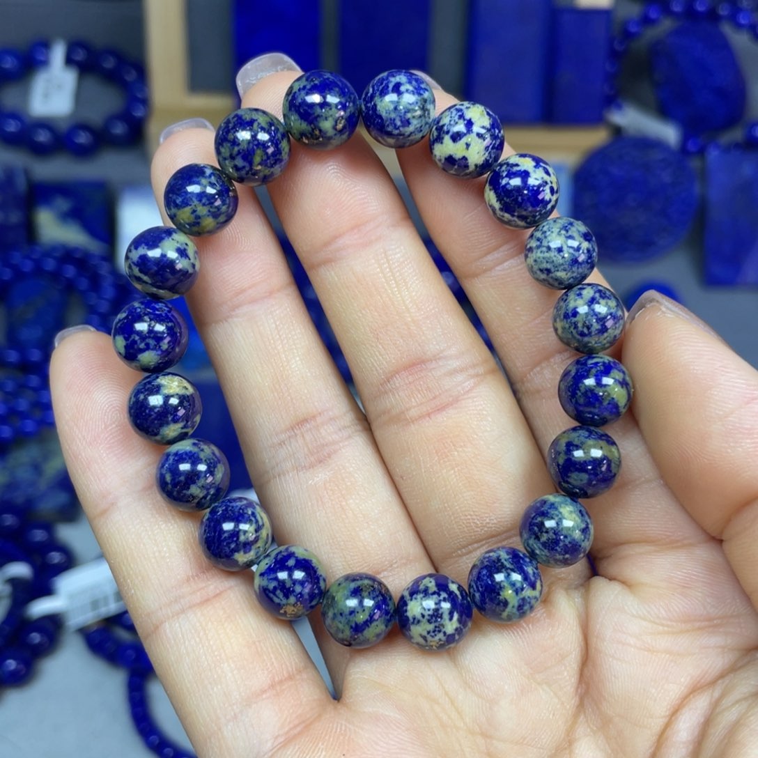 青金石8mm手串未镶嵌么*