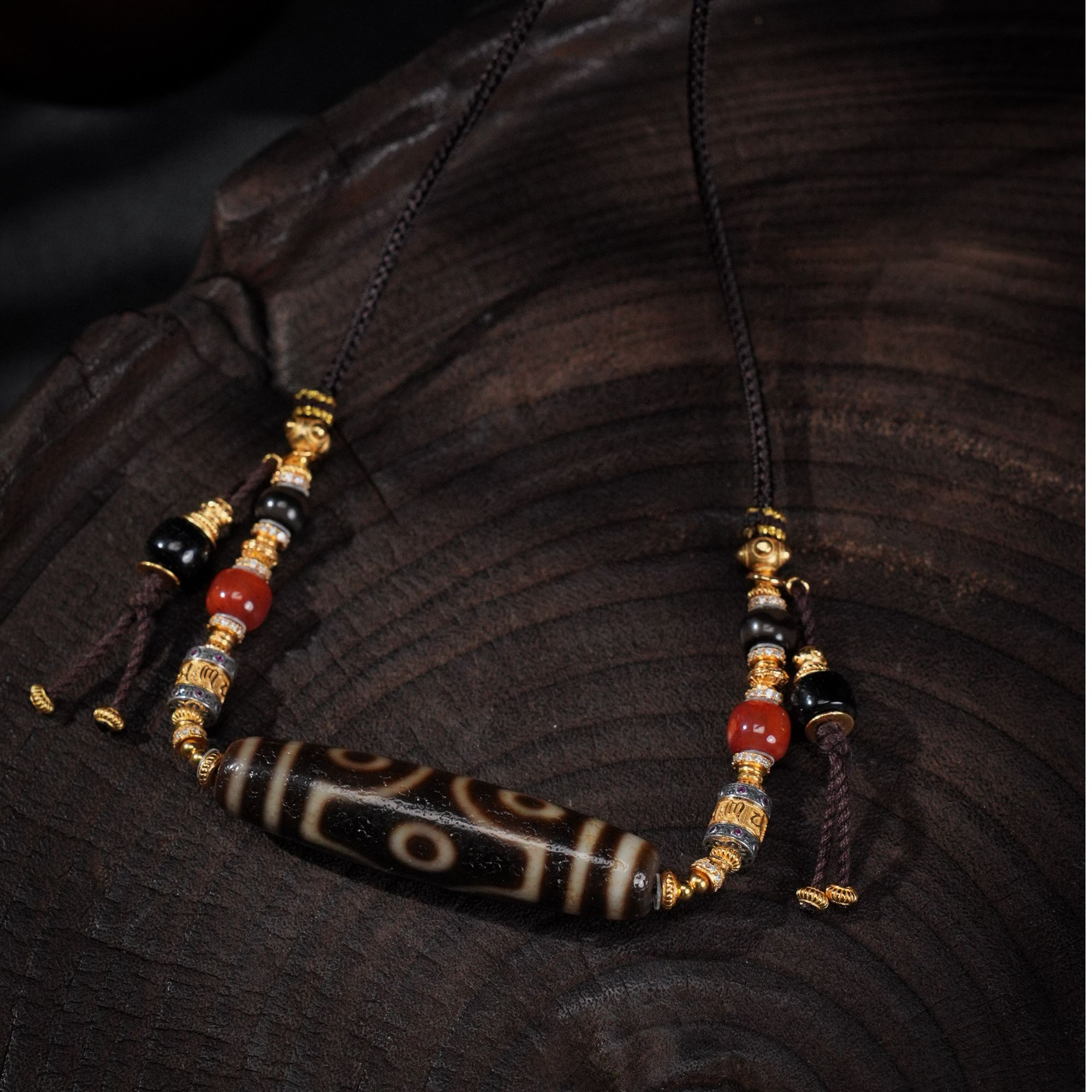 【良品-十字六眼珠】玛瑙项链-GL0374-JX|BMN5