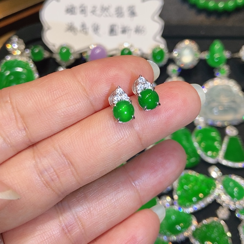 【闪购商品】翡翠未镶嵌耳饰天然翡翠