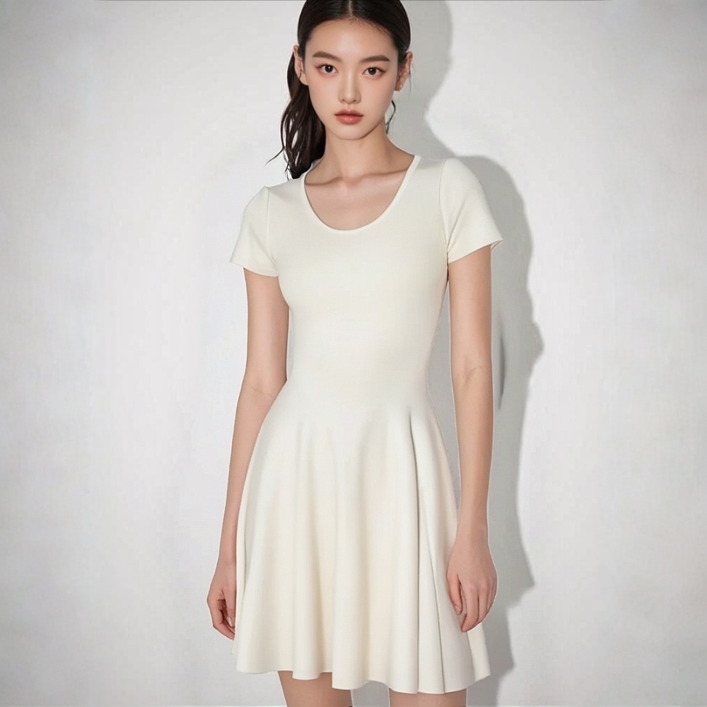 贵绫【杏雾】秋季法式显瘦收腰小众连衣裙修身小个子女装