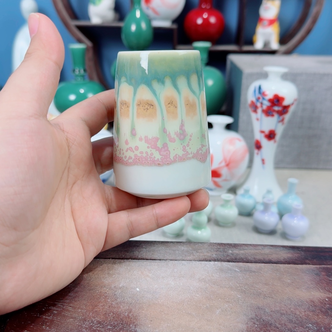 陶瓷手工小花器摆件