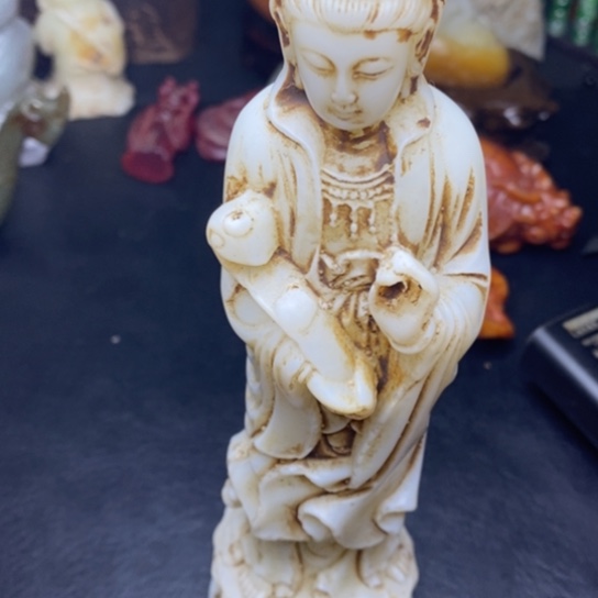 白玉菩提吊坠摆件