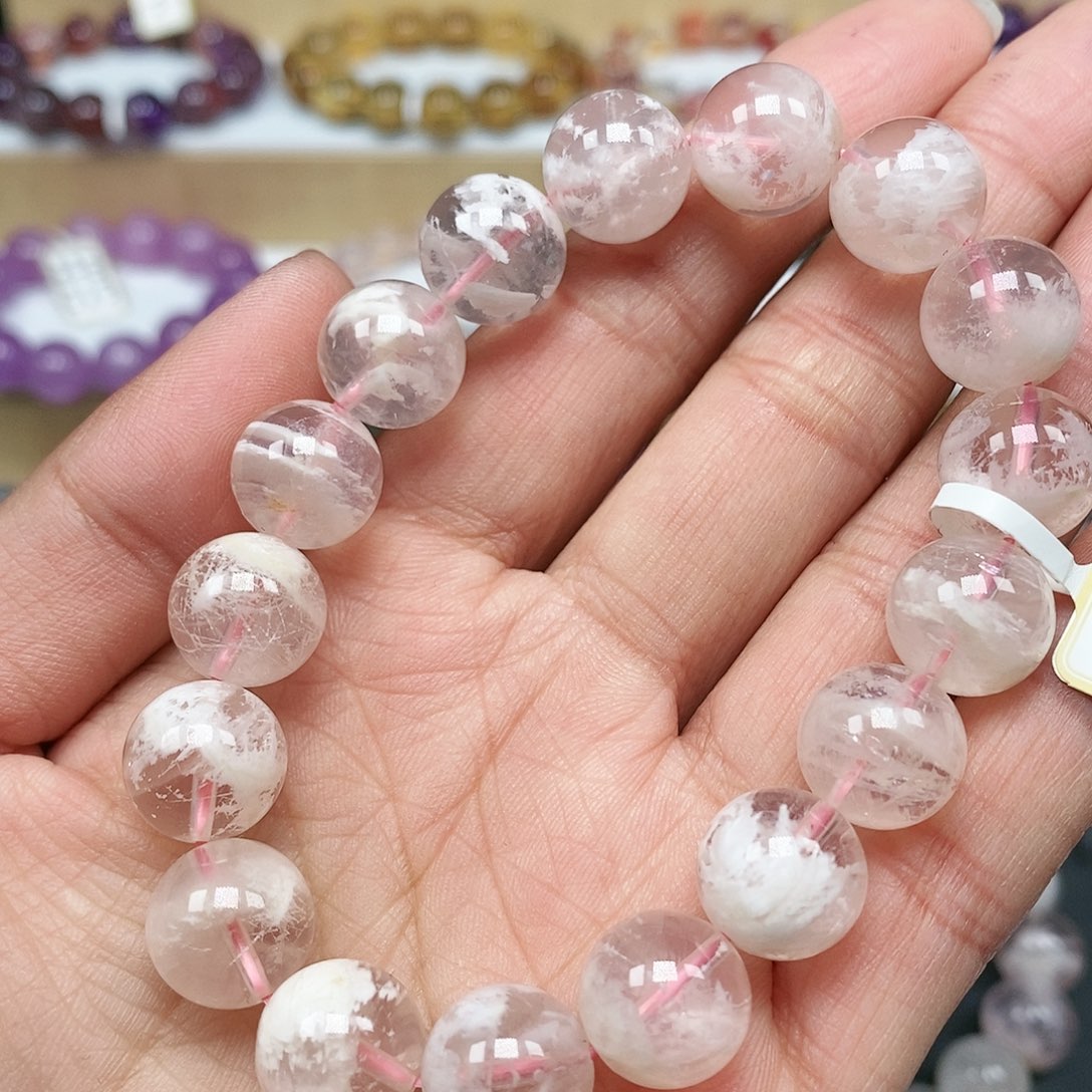 水晶手串未镶嵌i***m雪花12