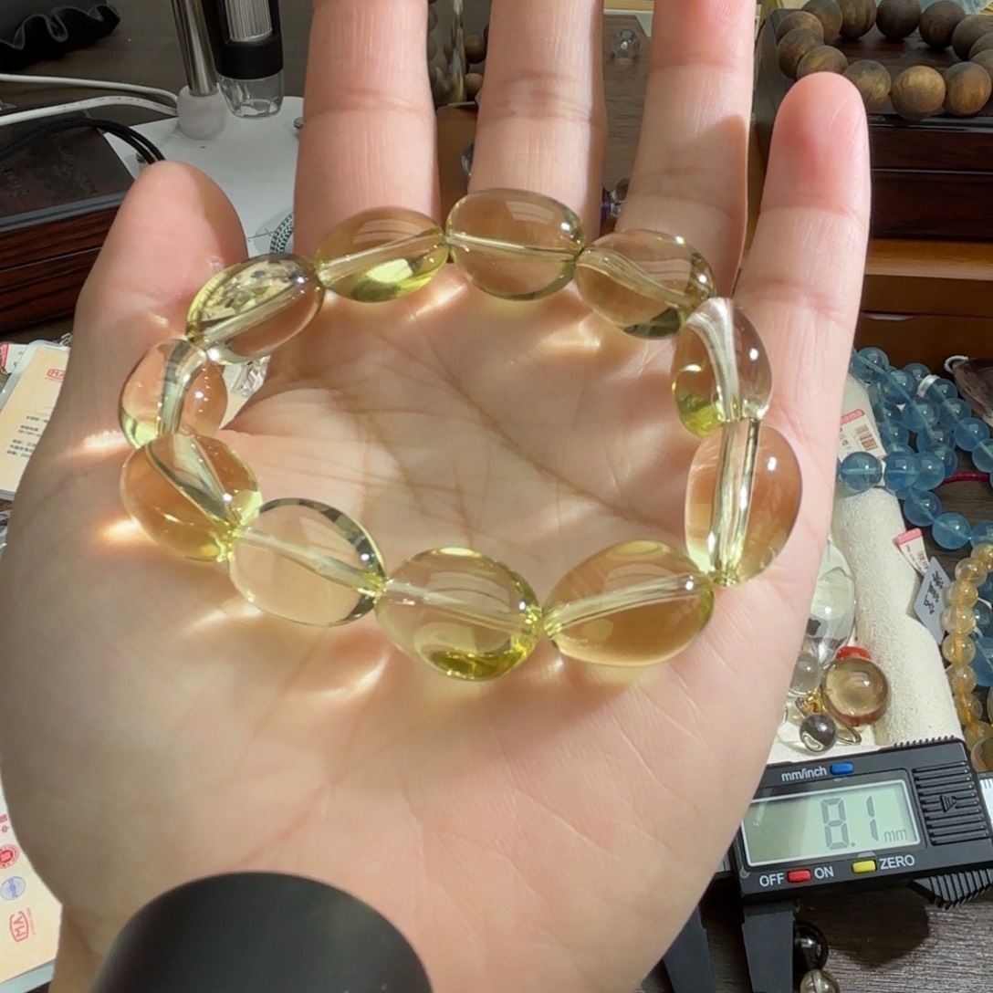 未镶嵌手链水晶黄水晶