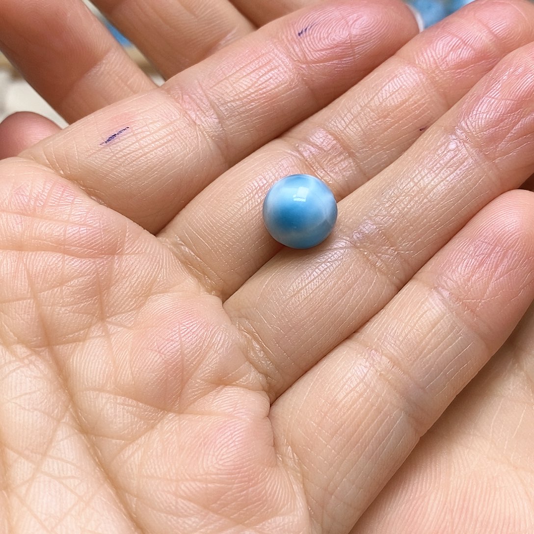 F***闲针钠钙石（海纹石）未镶嵌颈饰