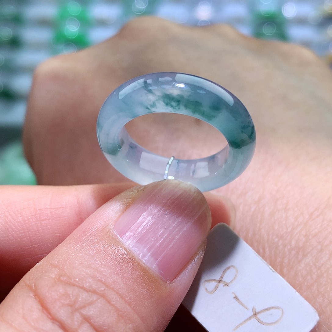 翡翠戒指未镶嵌8-9号