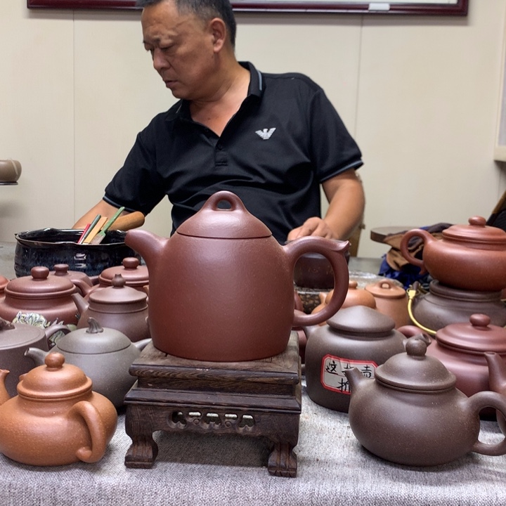 茶壶底槽青秦权430 C半手工制作