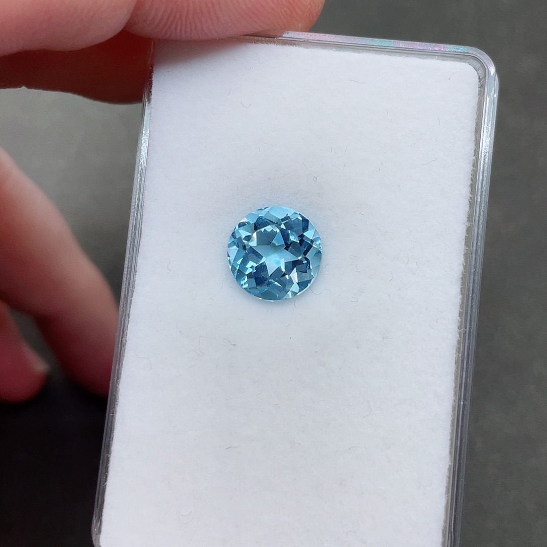 海蓝宝石裸石未镶嵌3.42克拉圣玛丽亚璀璨吉尔德证书