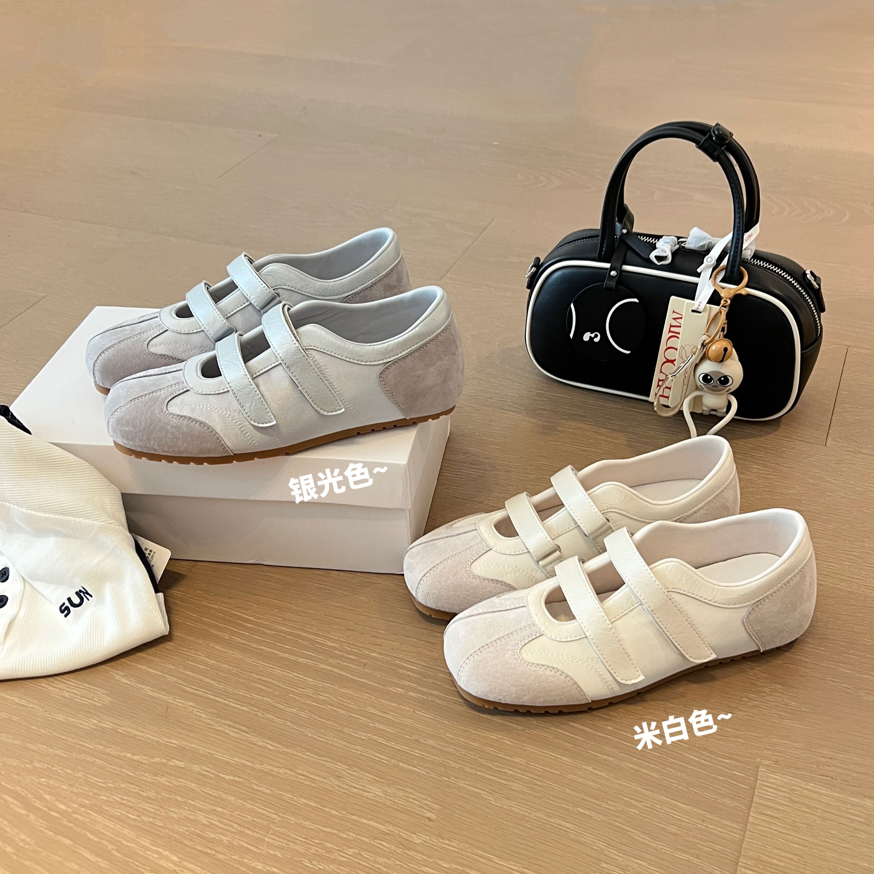 【断码捡漏】魔术贴轻便芭蕾阿甘德训鞋女2025秋薄款软底休闲鞋5283