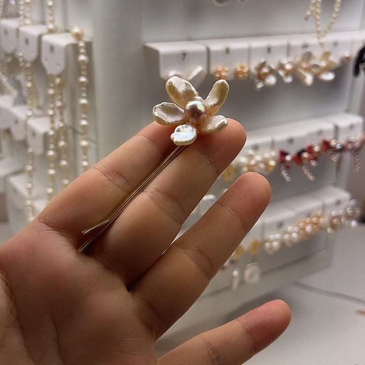 发夹未镶嵌淡水珍珠