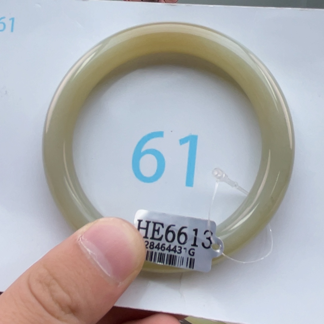 和田玉手镯未镶嵌爱****S