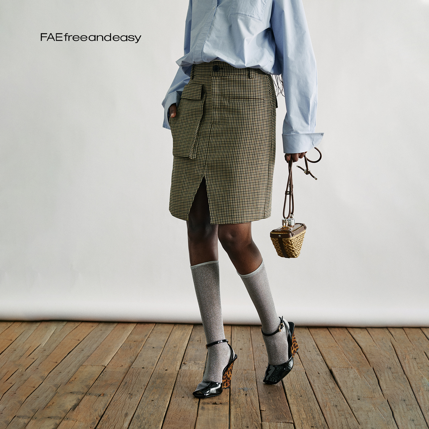 FAEfreeandeasy "丘暮谣 边袋五分裙" B53055