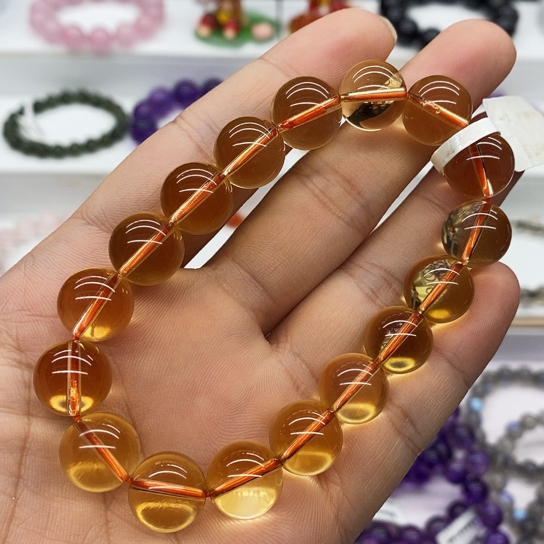 未镶嵌手串水晶暴力黄12.3