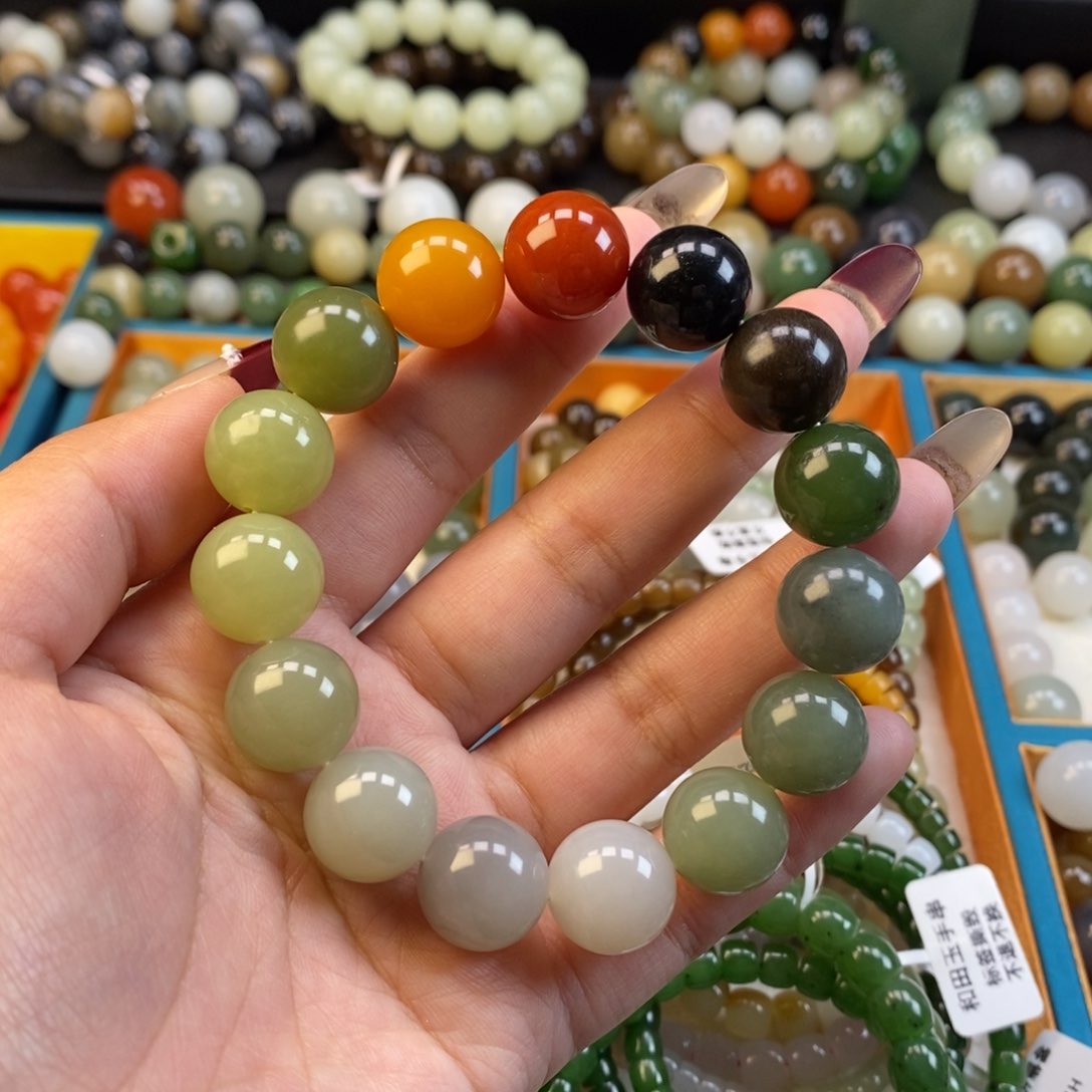 和田玉福利多宝手串未镶嵌z 14