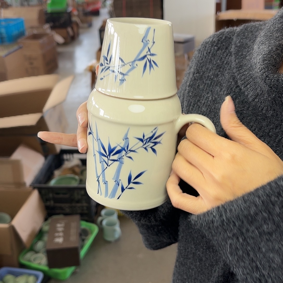 龙泉云间青瓷小米茶器