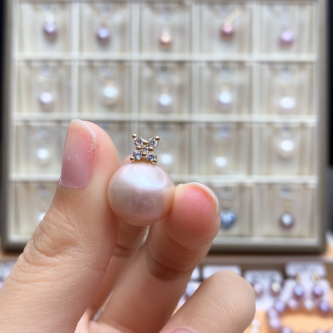 颈饰合金淡水珍珠
