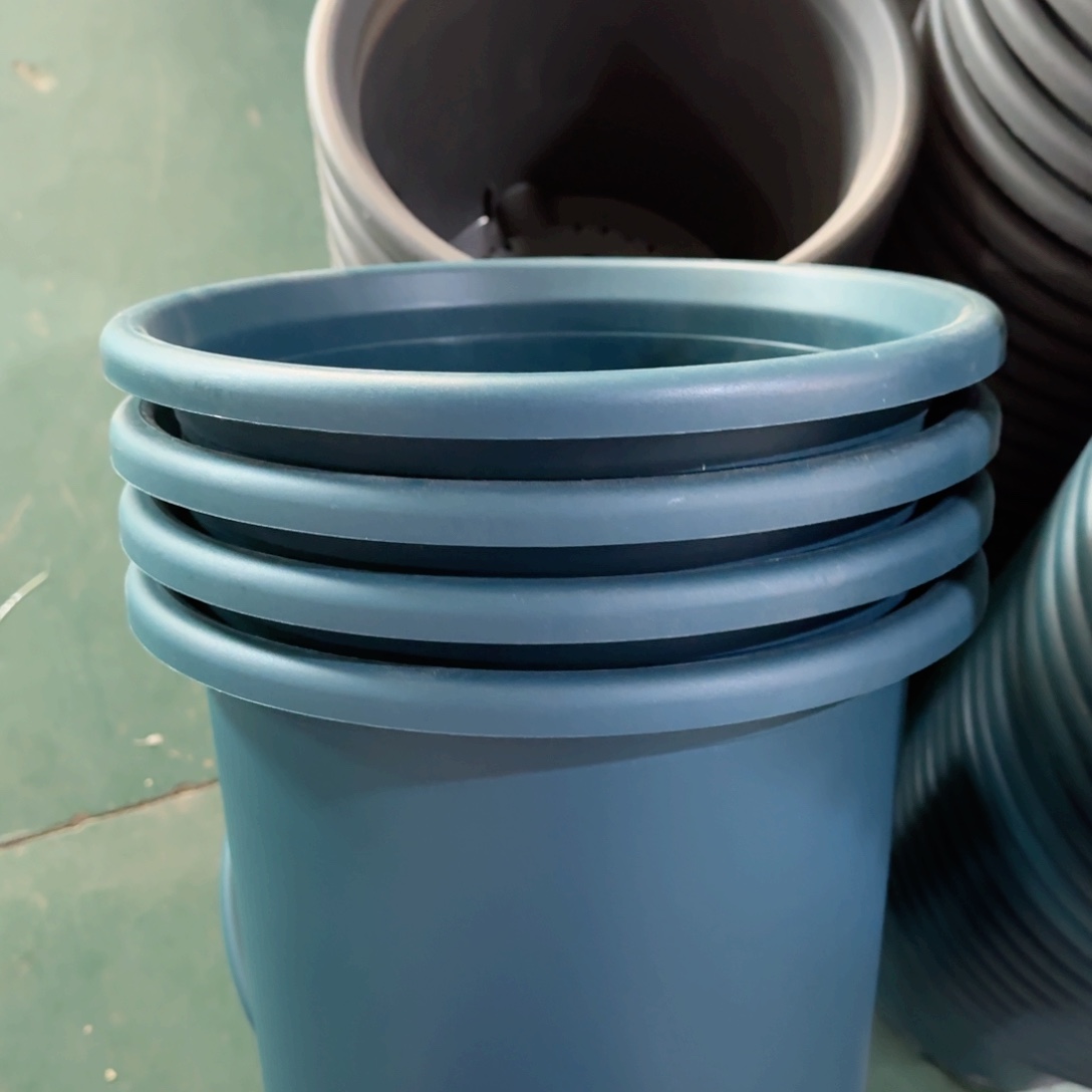 树脂四季盆6#无拖军绿5