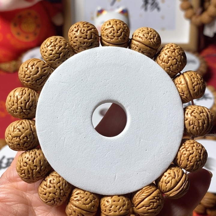 桃核手串可*苹果圆17