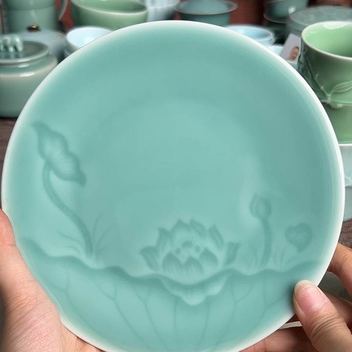 龙泉云间青瓷小米茶器