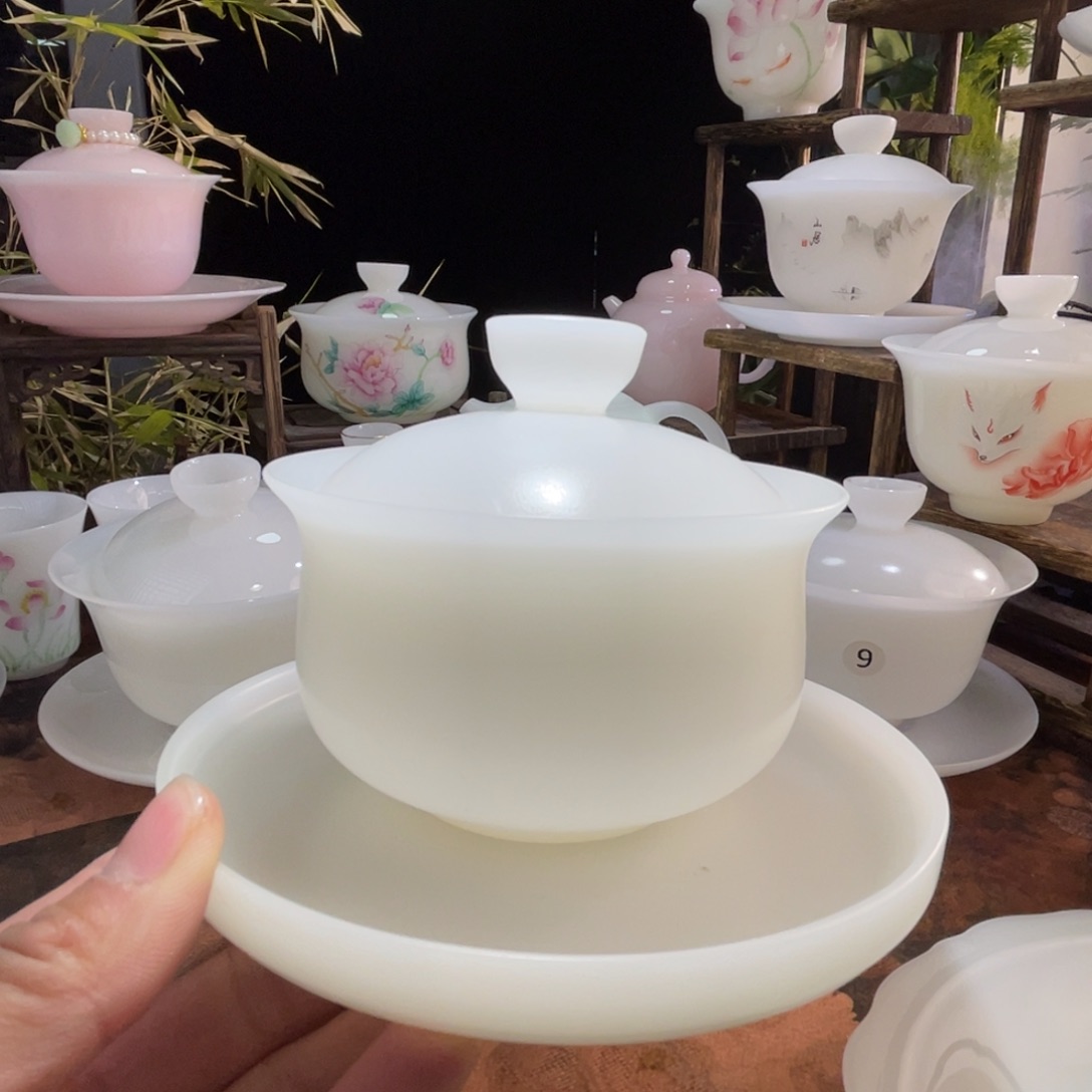 冰晶璞玉素烧布袋➕壶承