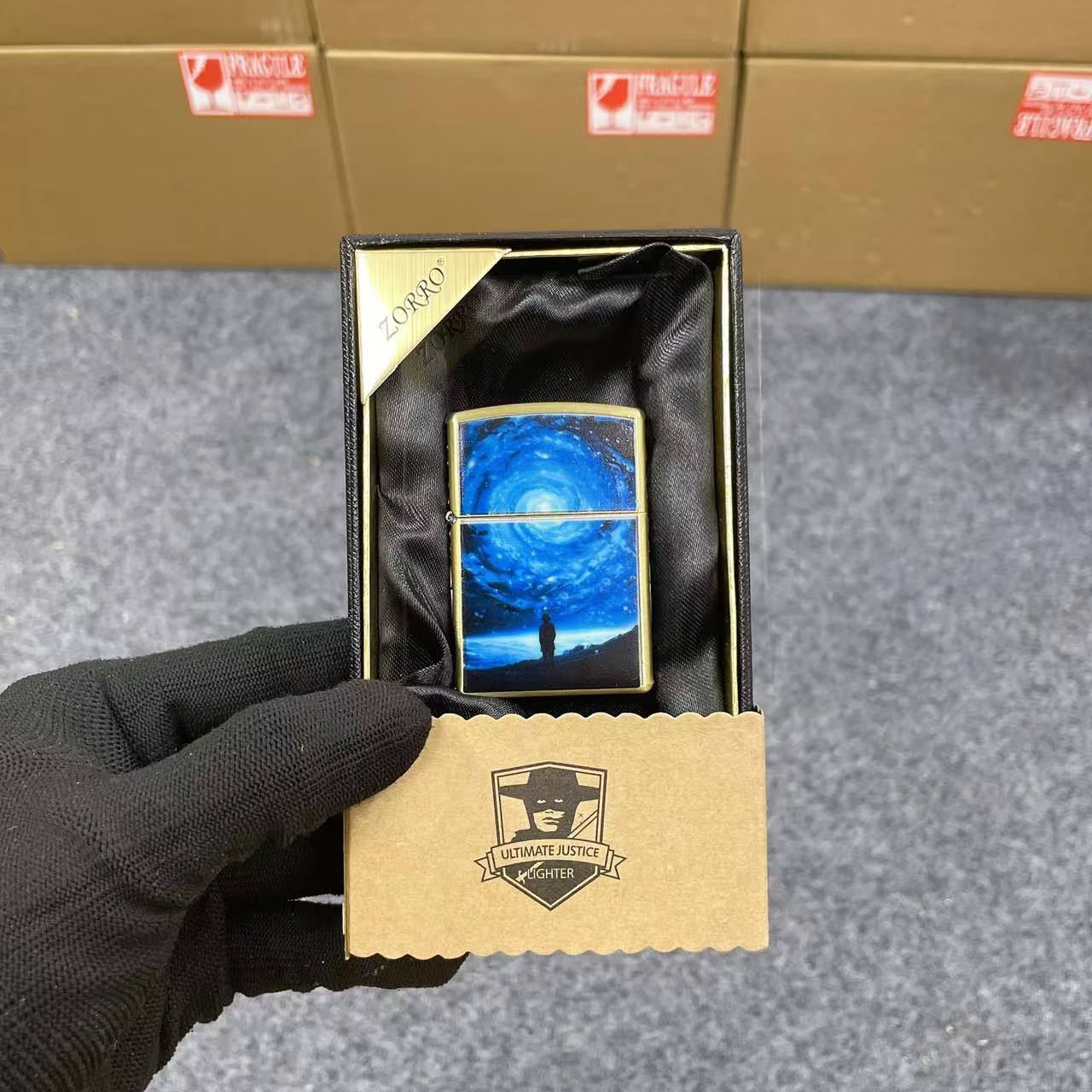 【佐罗ZK53-1夜光星空】佐罗高档煤油打火机