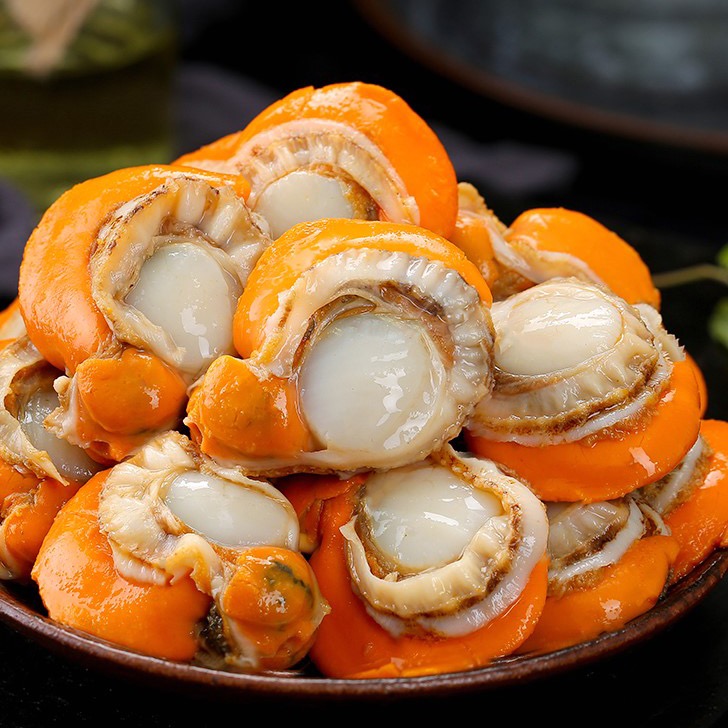 W2【到手5斤】扇贝肉当季新货无沙新鲜熟冻扇贝肉饱满去壳带箱5斤Z