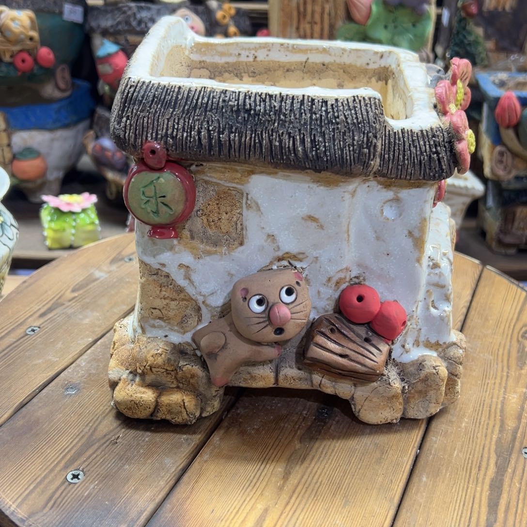 红陶嘻哈多肉花盆