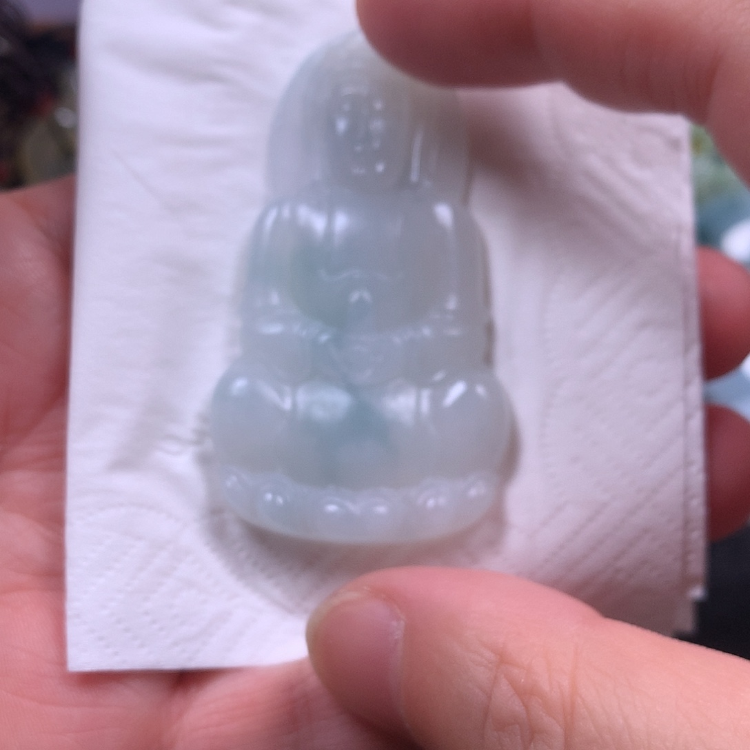 心***心定制翡翠未镶嵌毛货关音