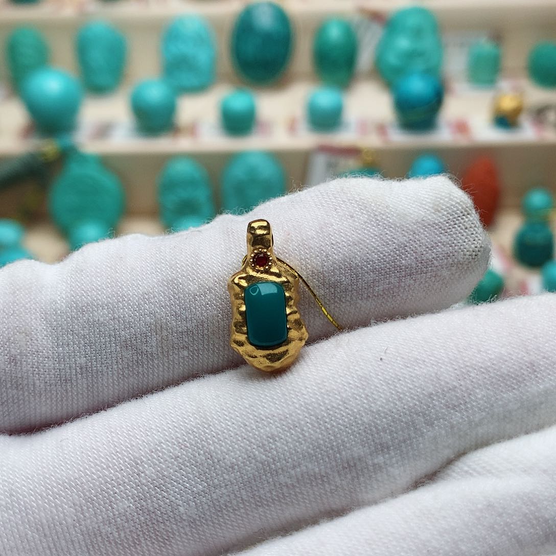 绿松石珠宝半成品未镶嵌