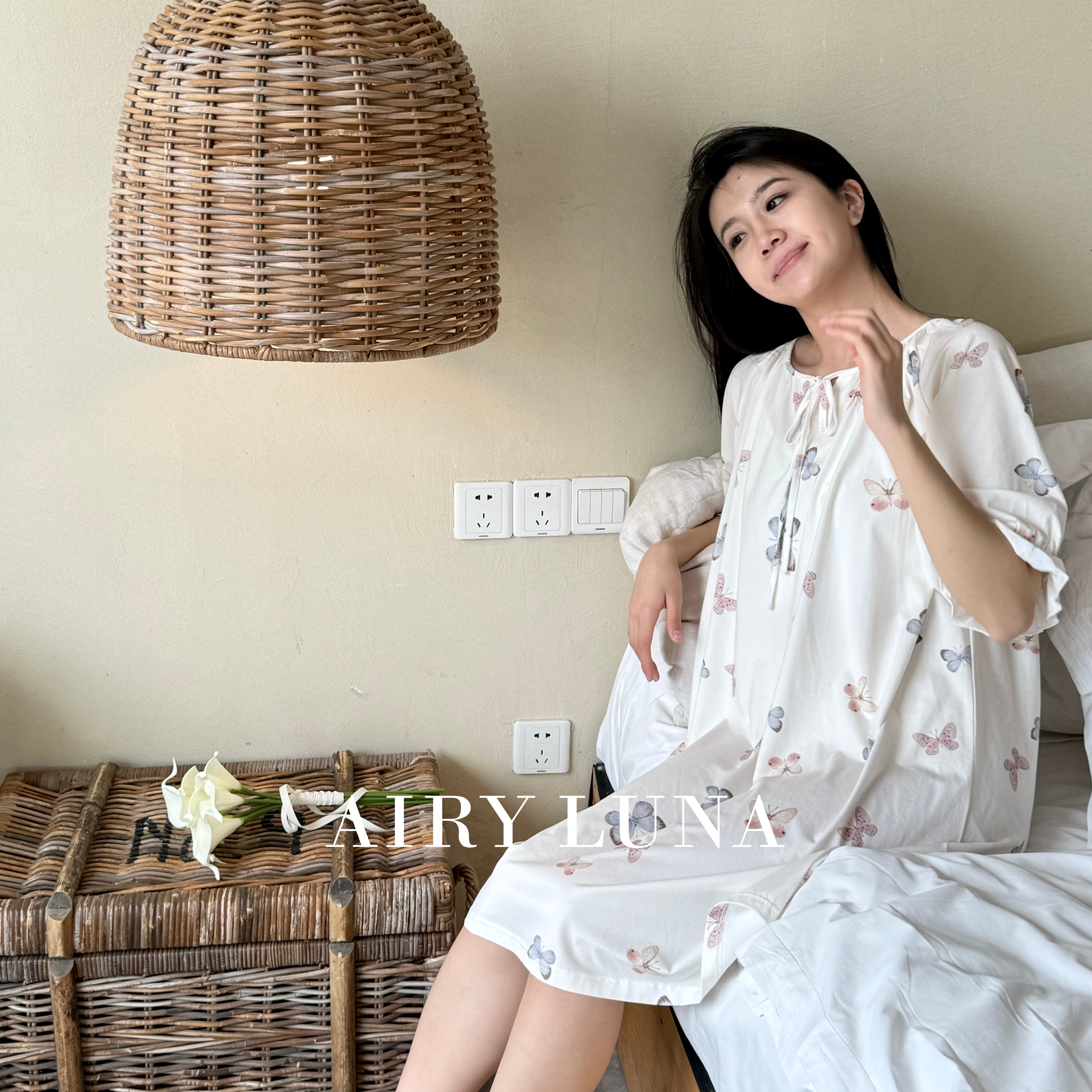 夏季薄款兰精莫代尔韩系甜美舒适大码薄款女睡裙