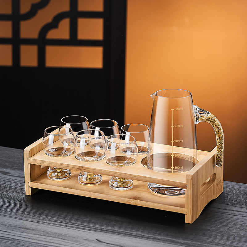 中式无铅玻璃白酒杯家用创意100ml二两烈酒杯轻奢高档闻香杯酒具