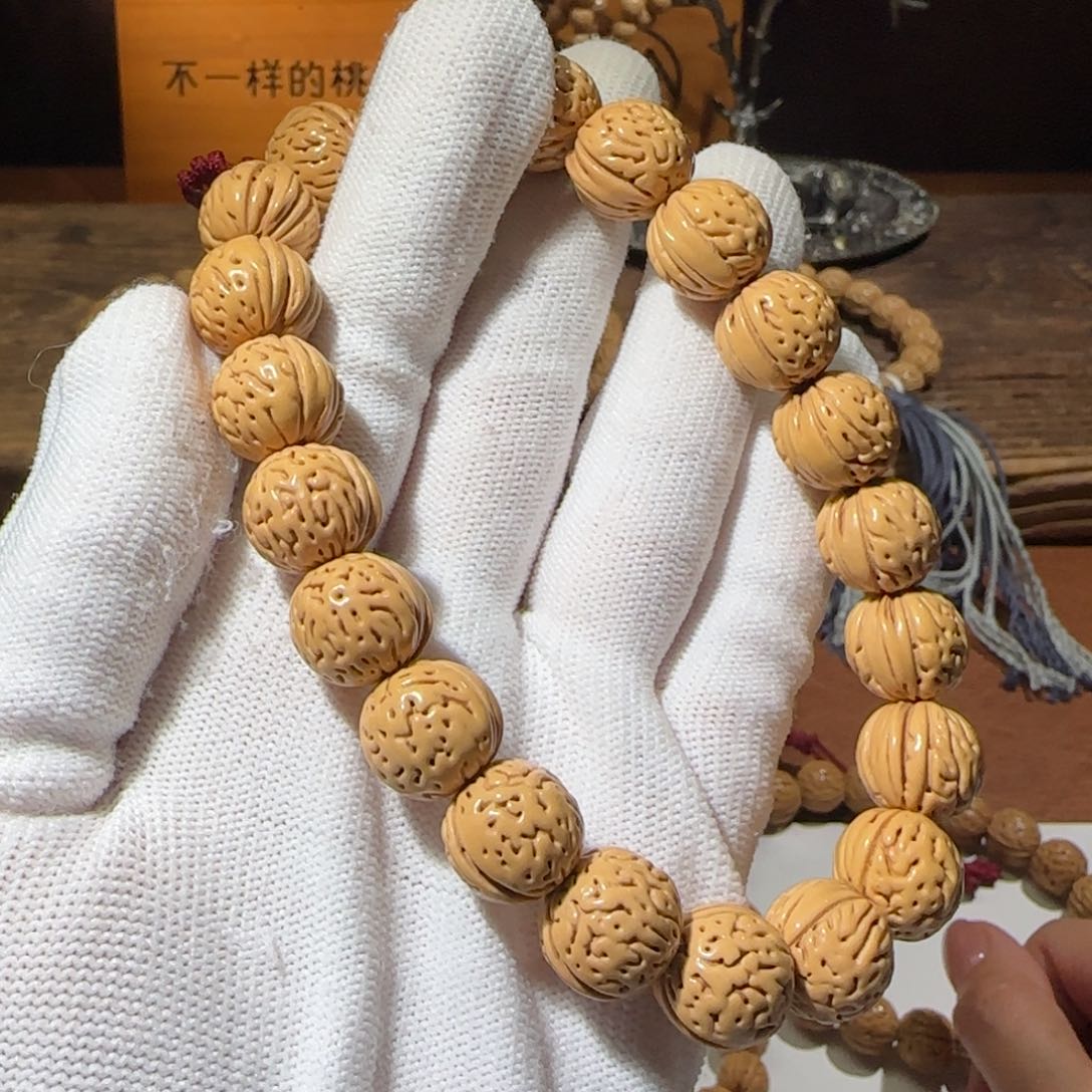 桃核手串14小黄桃 小肥齐 福利