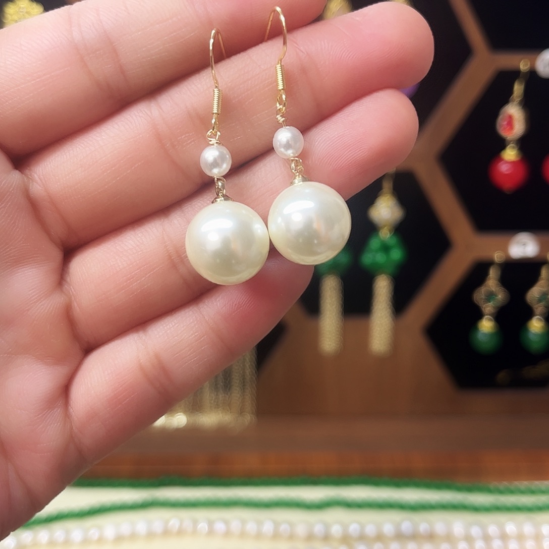 锆石纯铜925银耳饰