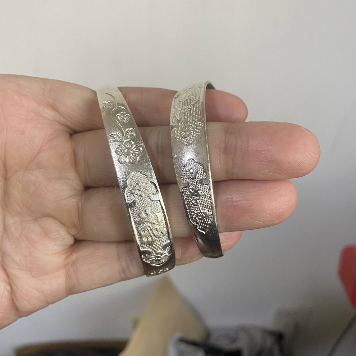 铜合金手镯  [闪购商品]福字推拉手镯一对