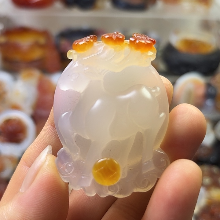 玛瑙/玉髓未镶嵌吊坠(不含链)
