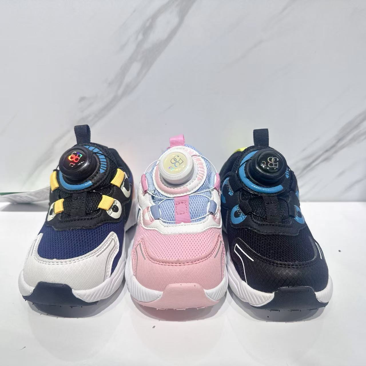 秋冬季网面母婴旋转纽扣防滑耐磨时尚休闲儿童鞋3005