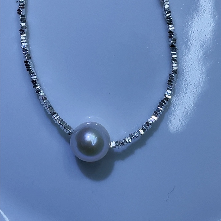 淡水珍珠颈饰银S925镶嵌