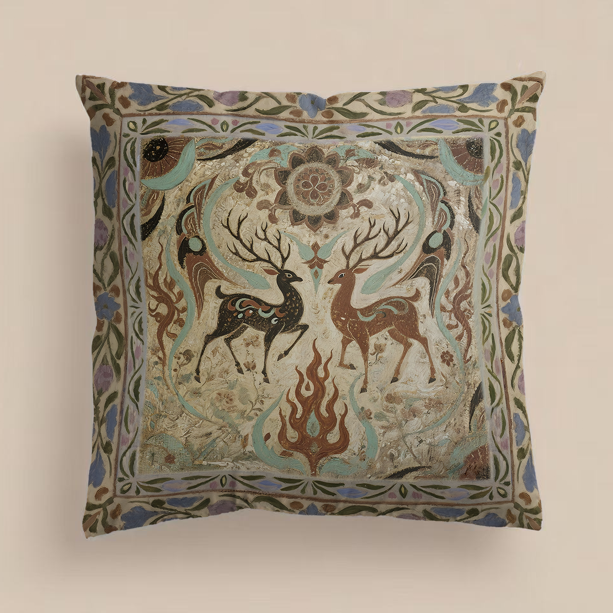 【抱枕】新款原创设计枕套100%桑蚕丝居家抱枕套不含芯50*50