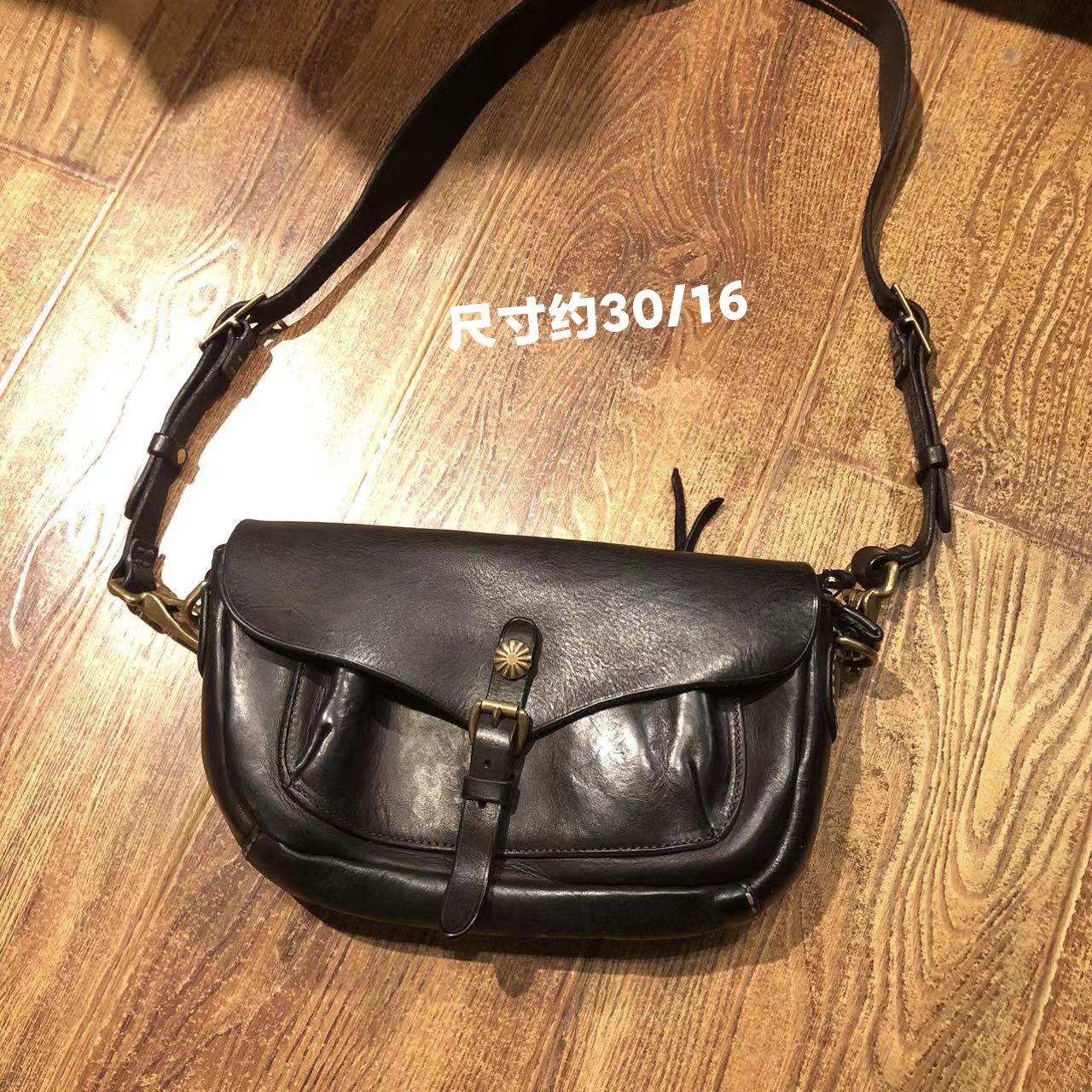 制道手工男士女士单肩斜挎包复古休闲皮特厚邮差包厚牛皮重磅做旧