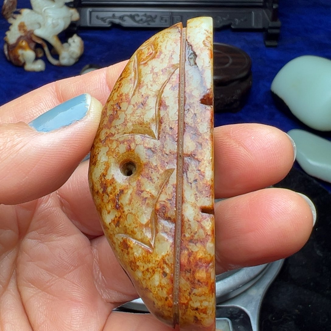 清***岗和田玉未镶嵌挂件