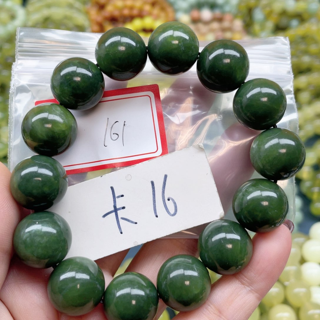 未镶嵌蛇纹石玉手链