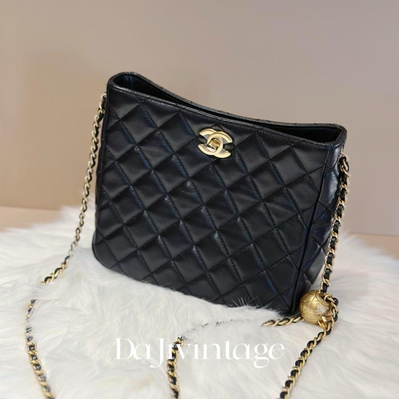 99新 Chanel/香奈儿 大吉中古/Chanel香奈儿黑金金球hobo斜挎包