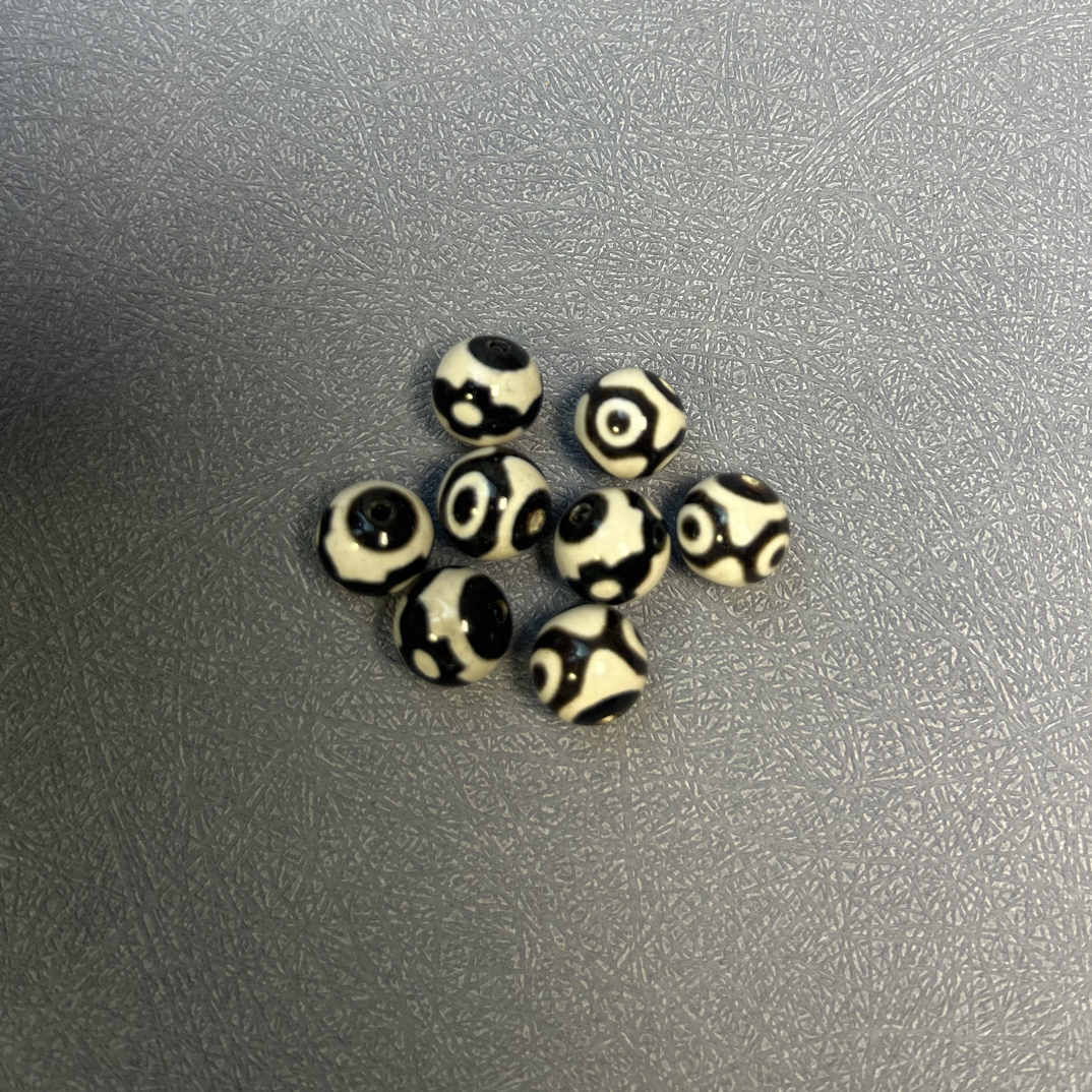 黑白配珠直径0.9mm一对一对