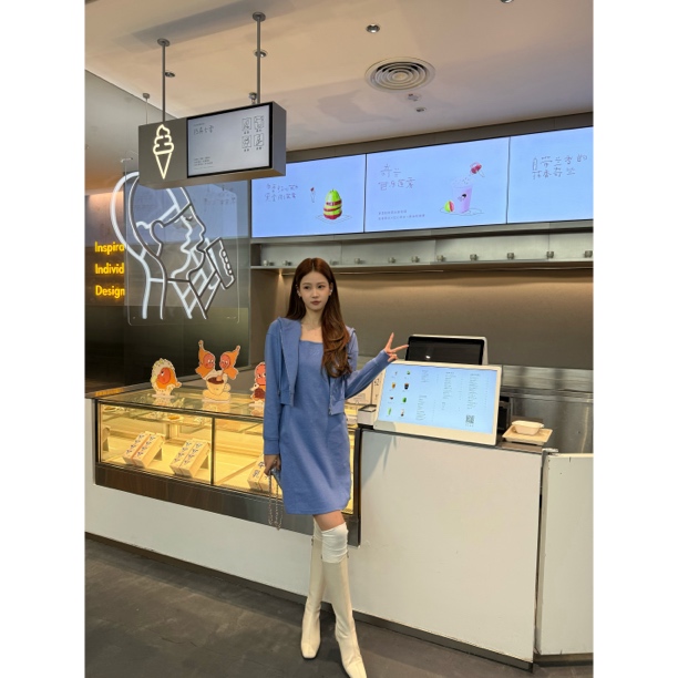 GIRDEAR/哥弟「晴空之约」早春洋气百搭显瘦重工套装140101+1100498