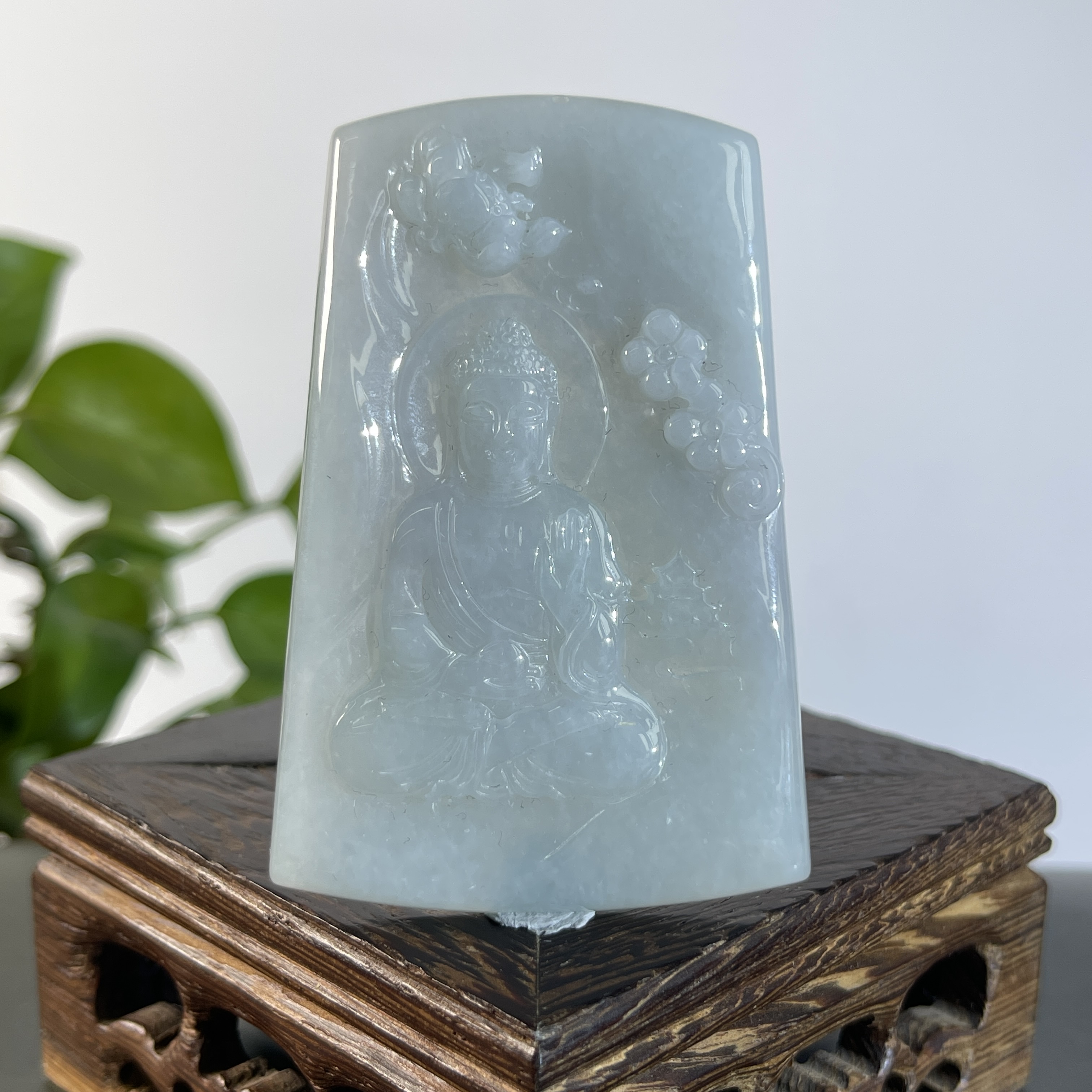 JSB27-49 天然翡翠缅甸A货 大日如来