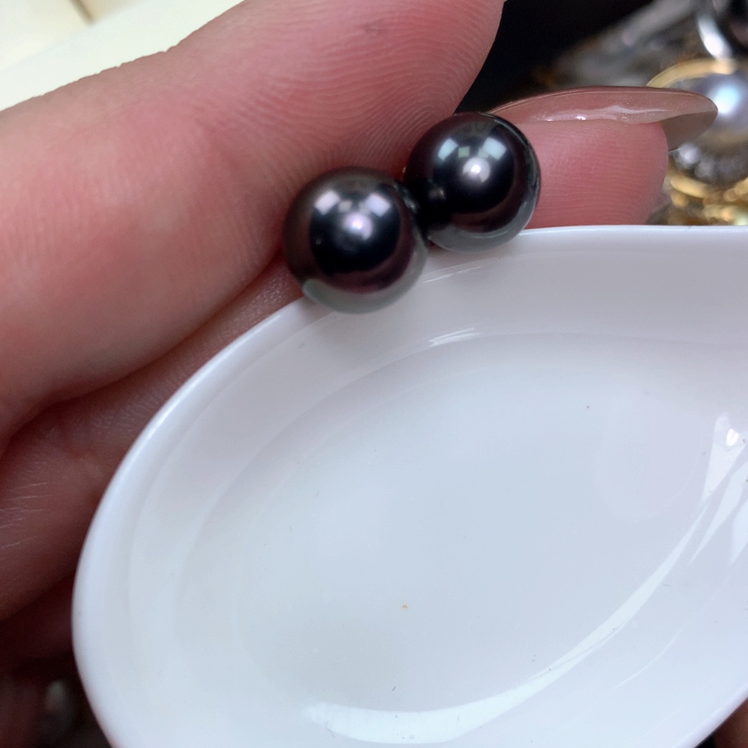 海水珍珠耳饰18K金镶嵌