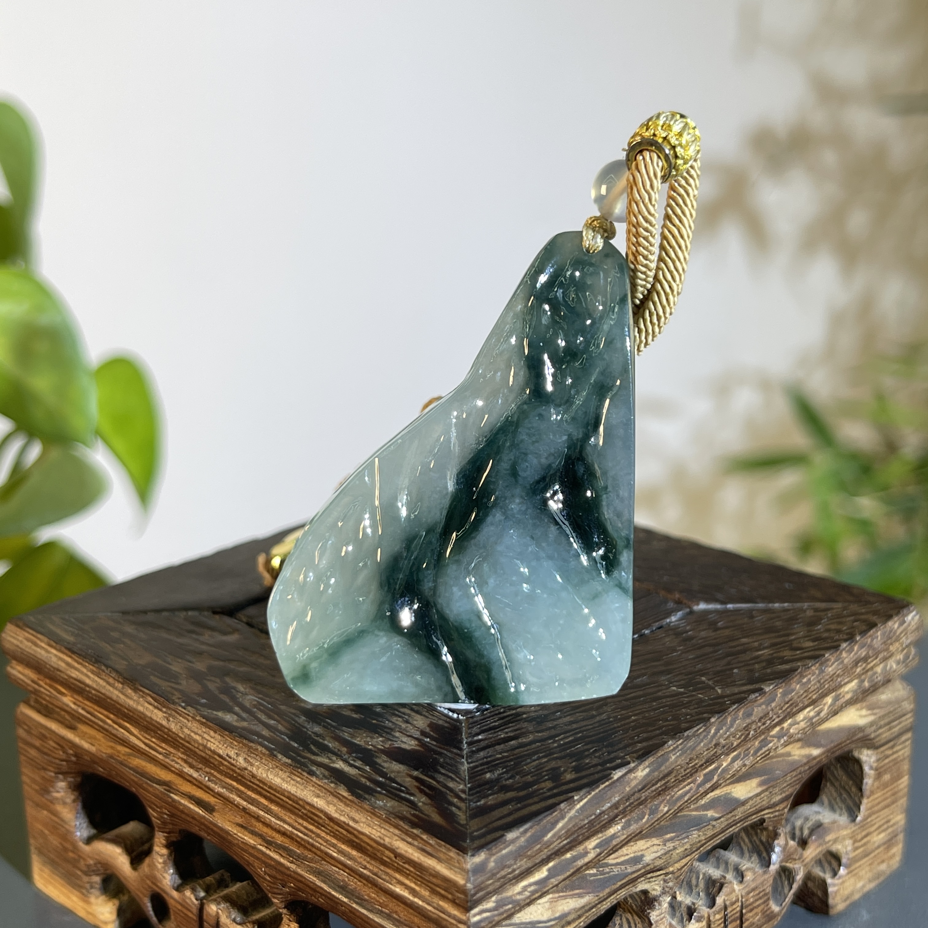 JTA22-58 精品天然翡翠A货原石吊坠